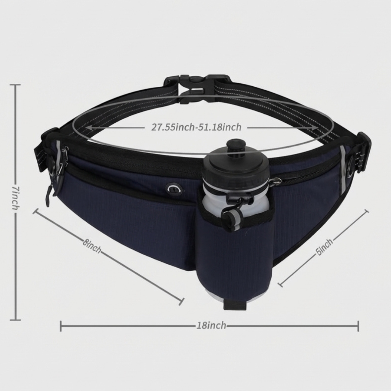 Trail Hydration Belt with 3 Pockets | TrekWard
