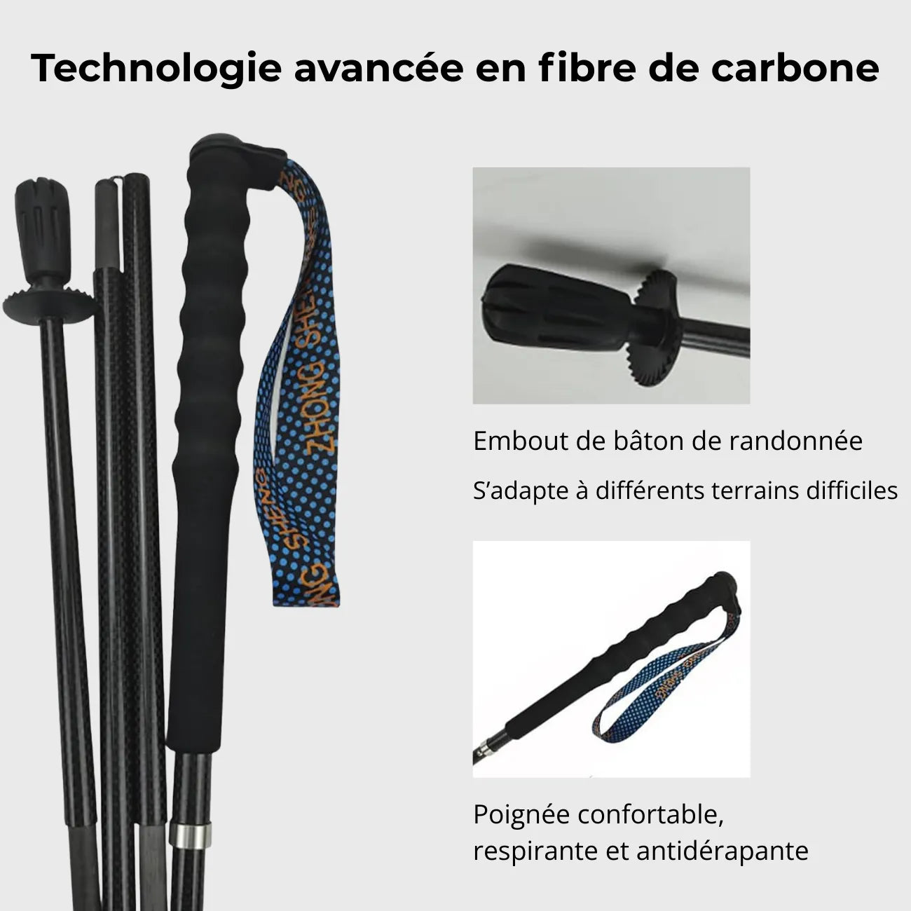 Folding Trekking Poles in Carbon Fibre | TrekWard