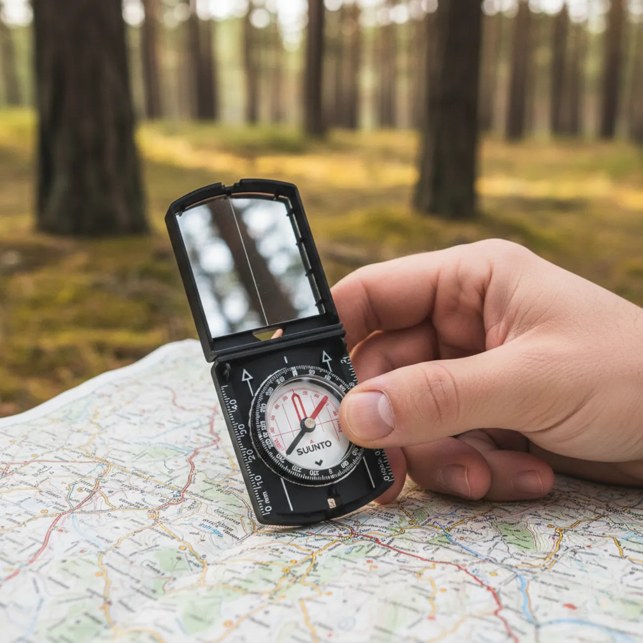 Compass with Sighting Mirror | TrekWard
