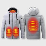 Heated Puffer Jacket with Hood