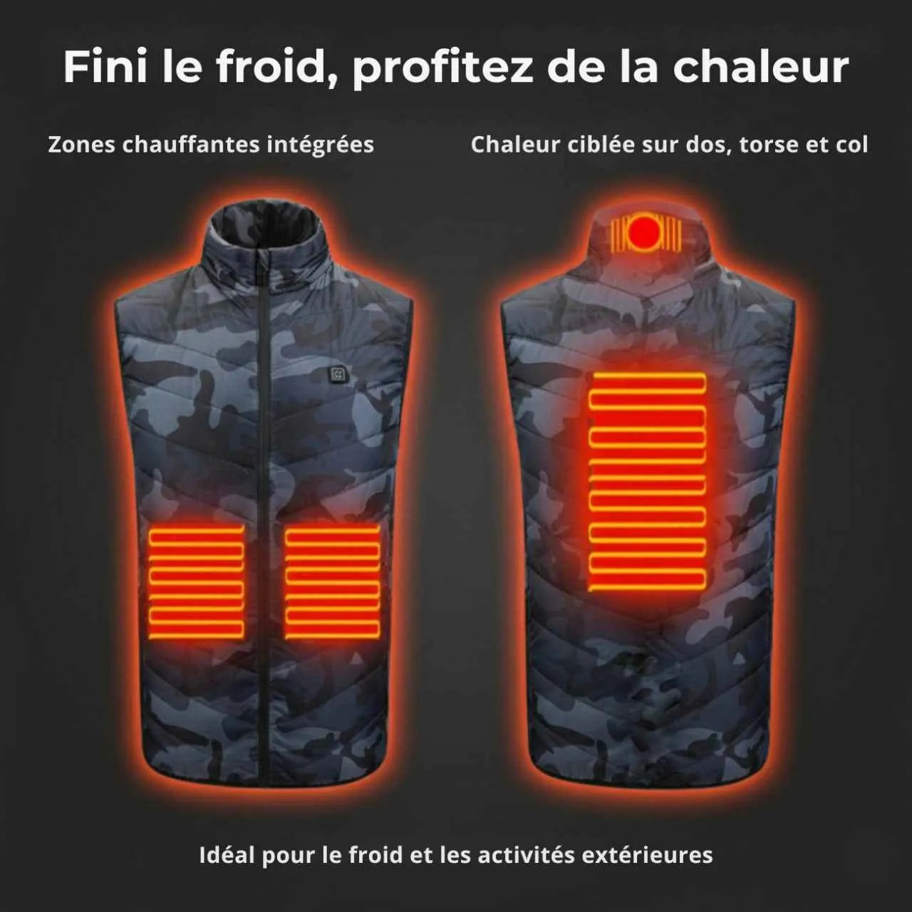 Heated Vest in Camouflage | TrekWard