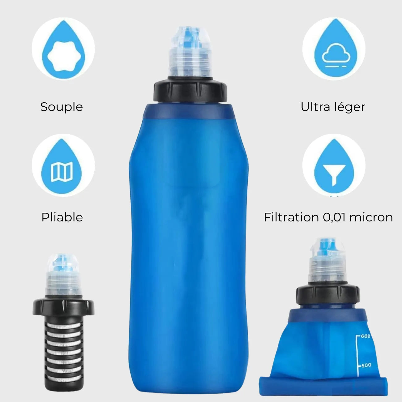 Water Bottle with Water Filter | TrekWard
