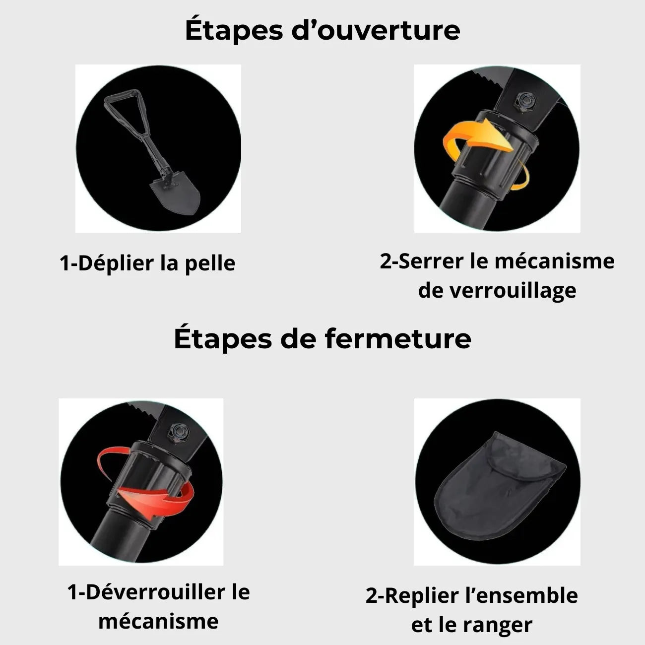 Folding Multi Purpose Shovel | TrekWard