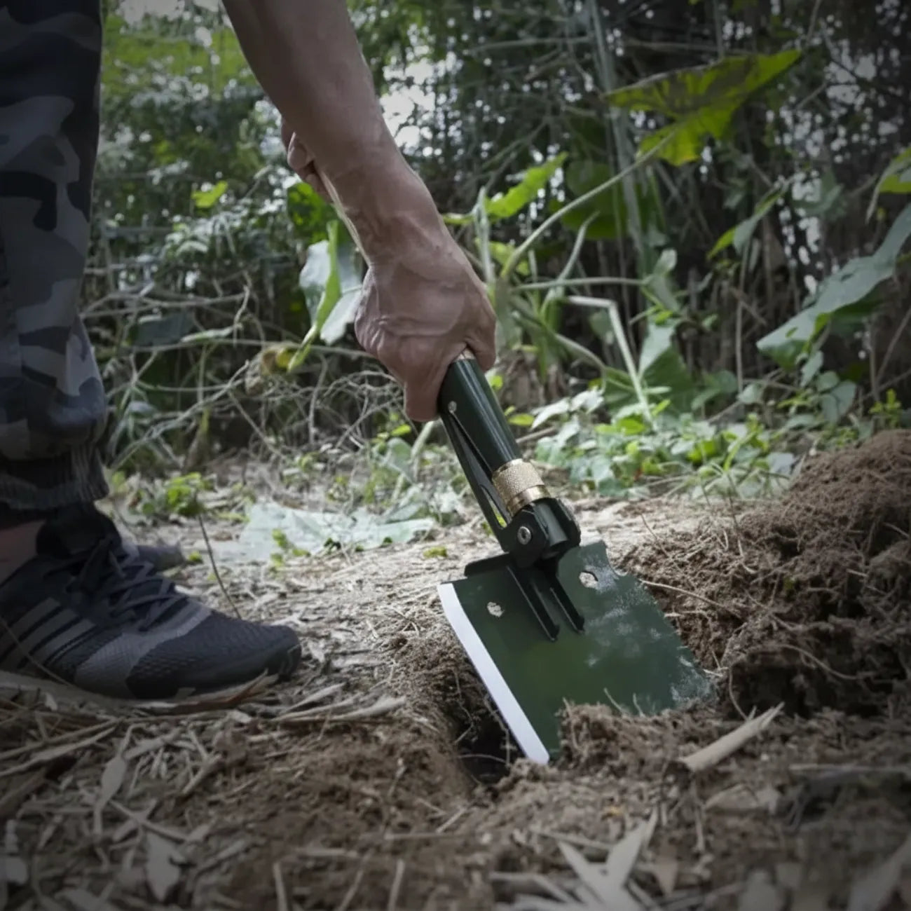 Hiking Folding Shovel with Wooden Handle | TrekWard