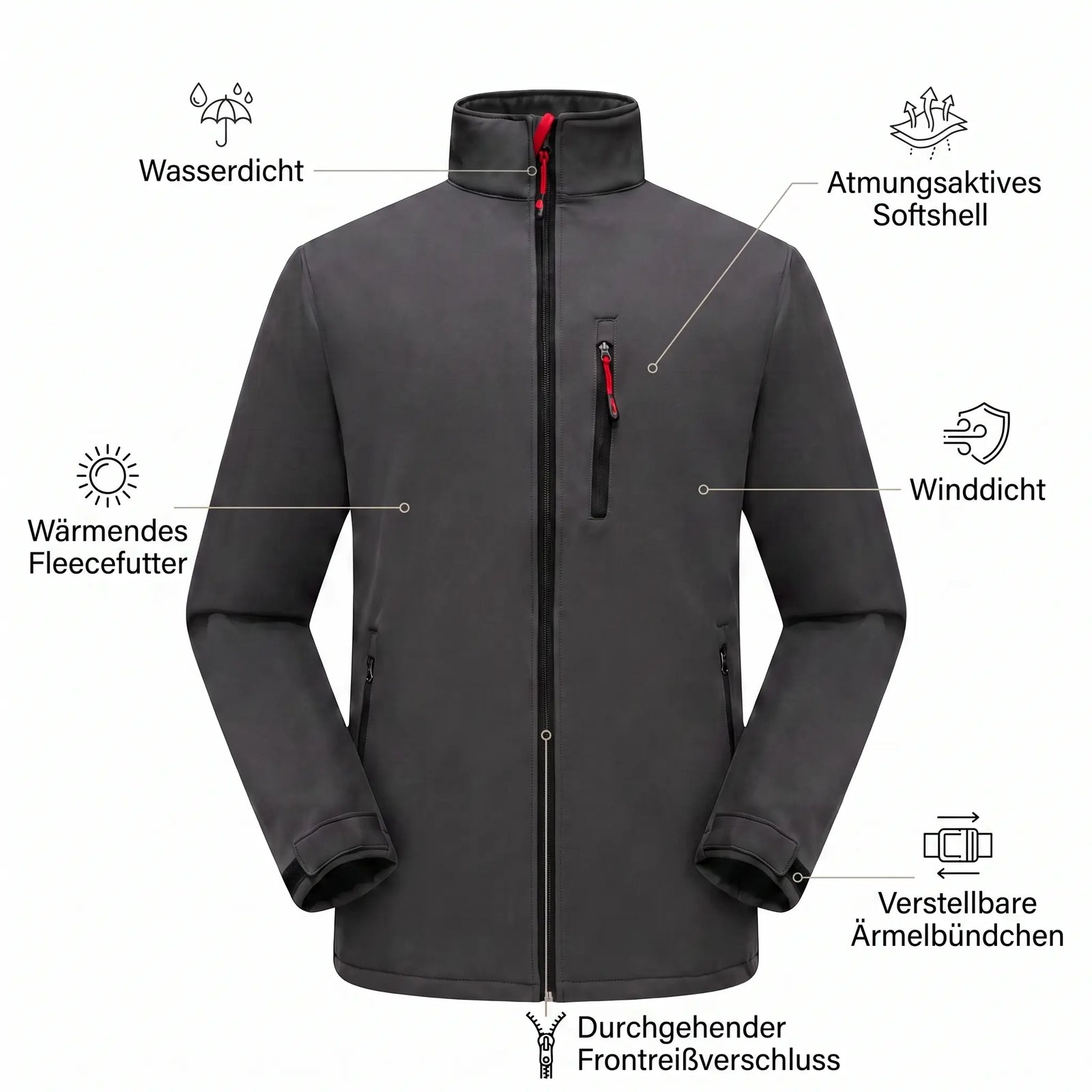 Men's Softshell Ski Jacket | TrekWard