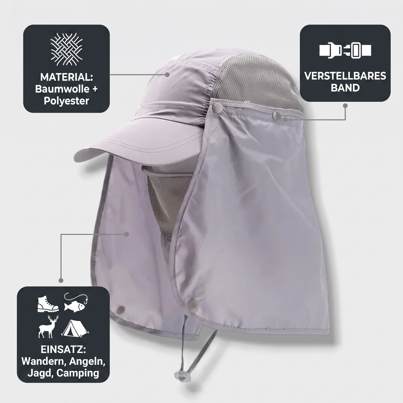 Men's Outdoor Cap Nacken & Ohren | TrekWard
