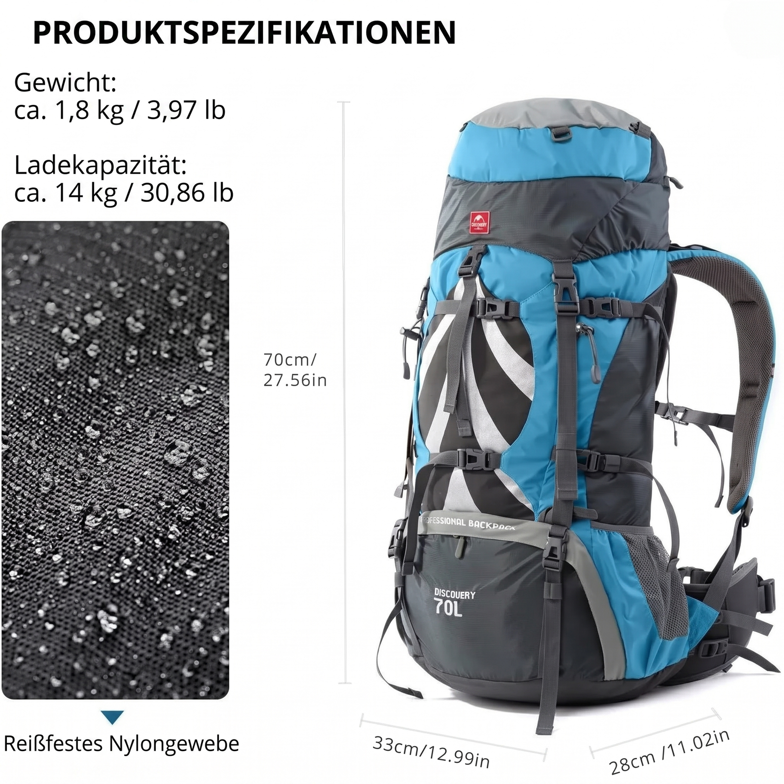 Trekking Backpack 70L Touring | TrekWard