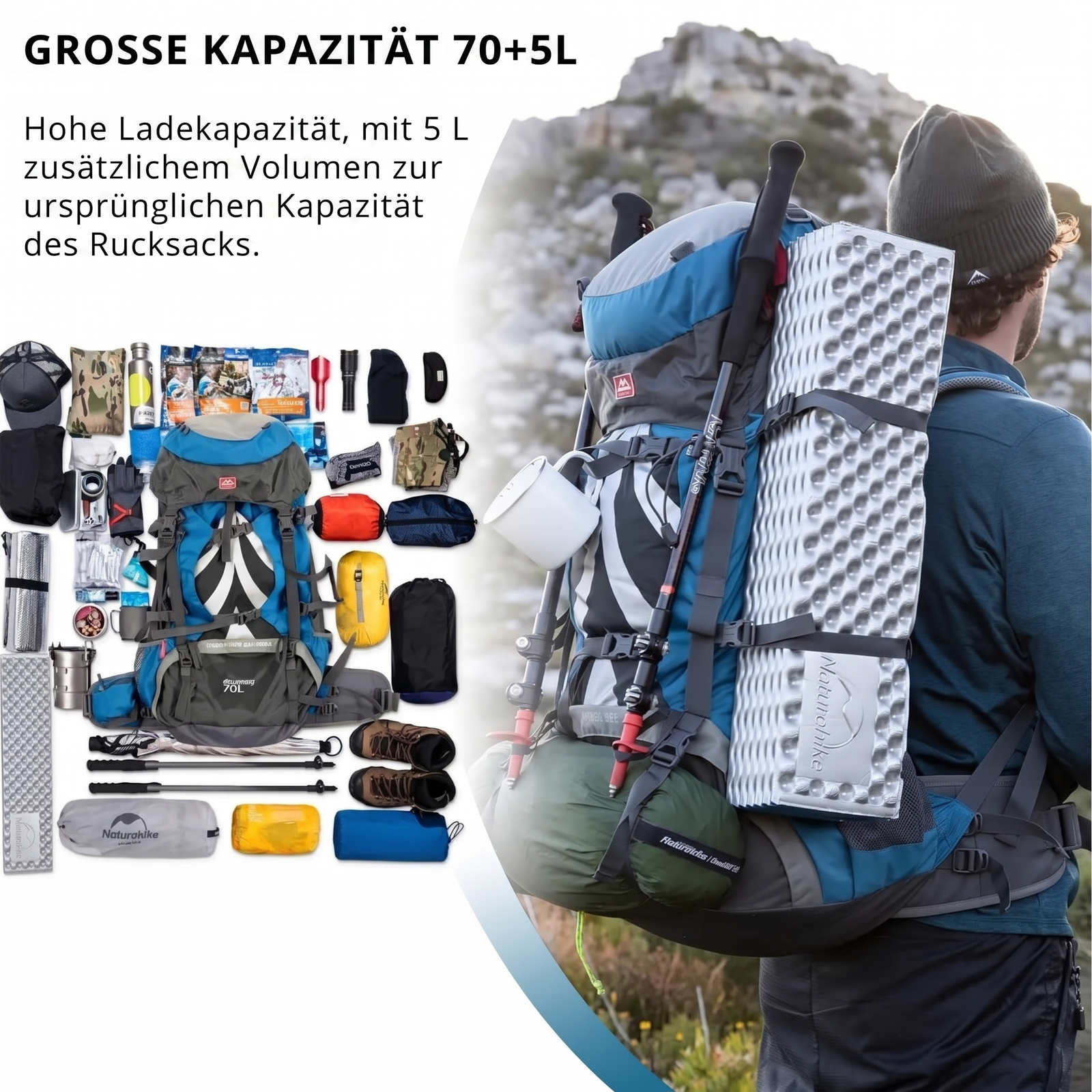 Trekking Backpack 70L Touring | TrekWard