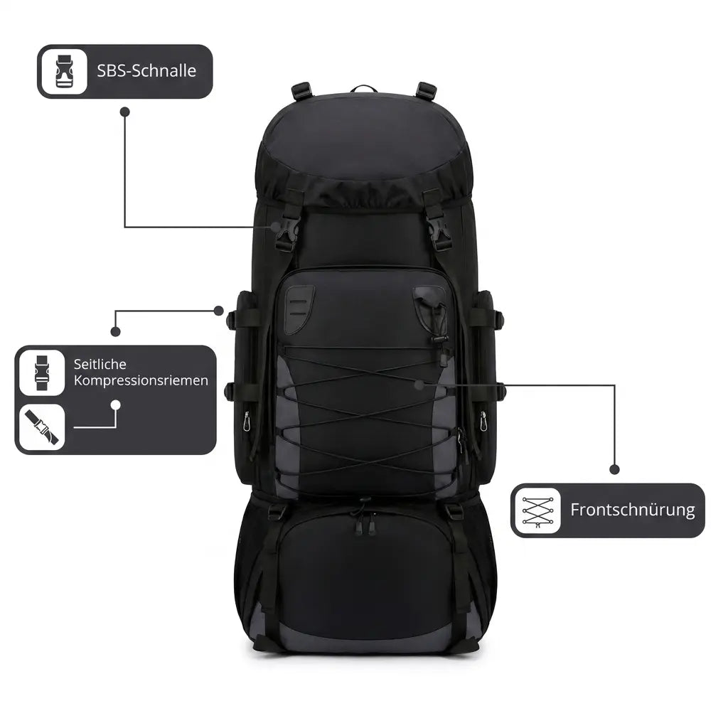 Trekking Backpack 90L Outdoor | TrekWard