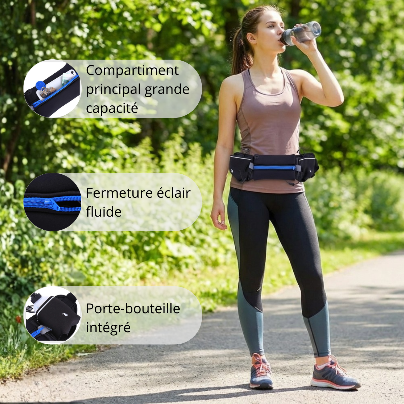 Running Belt with Bottle Holder | TrekWard