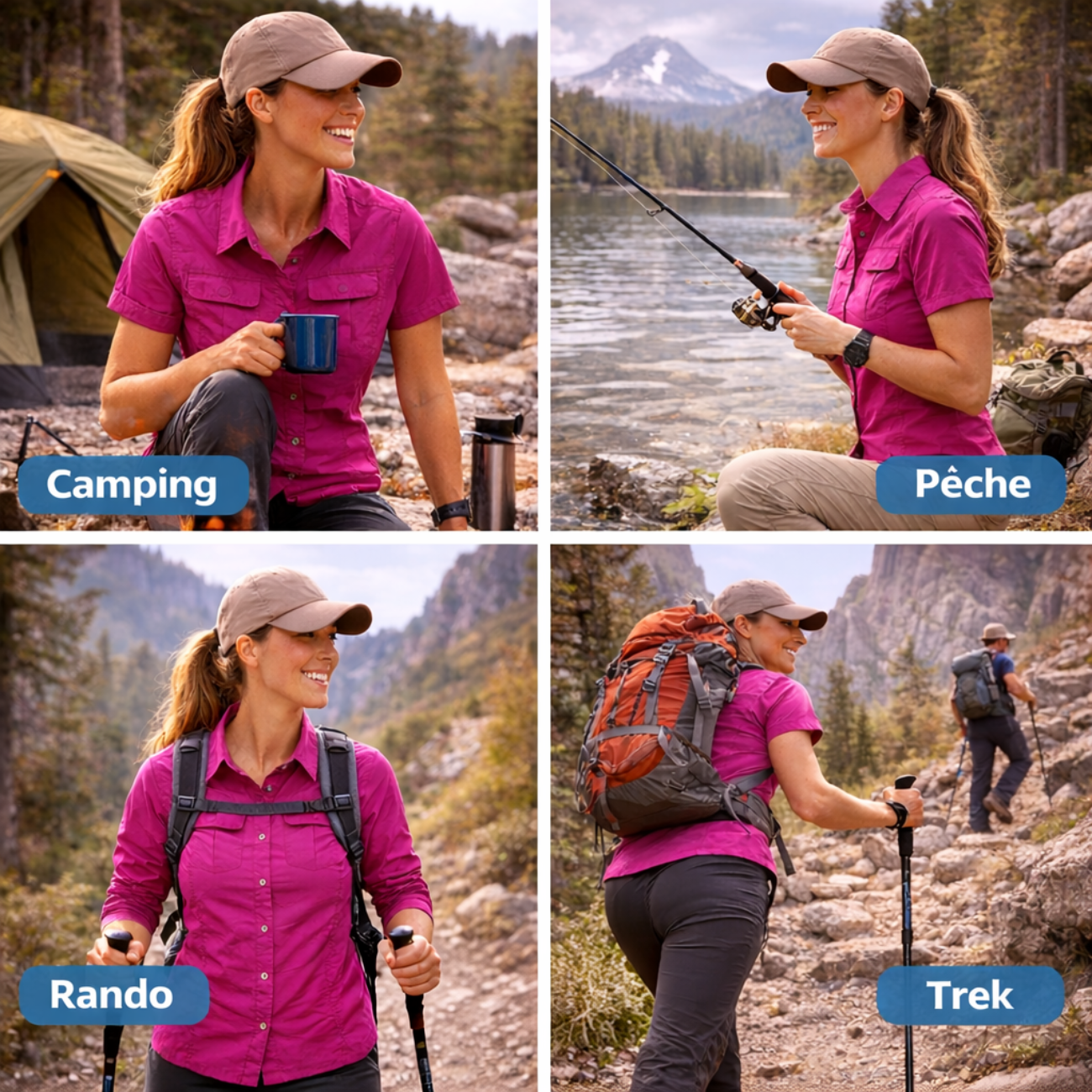 2 in 1 Hiking Hemd Zip Off Sleeves | TrekWard