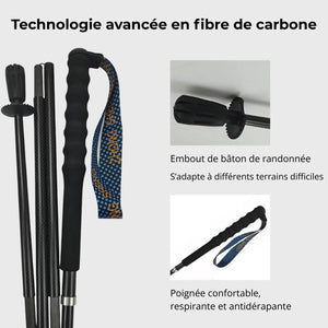 Folding Trekking Poles in Carbon Fibre | TrekWard