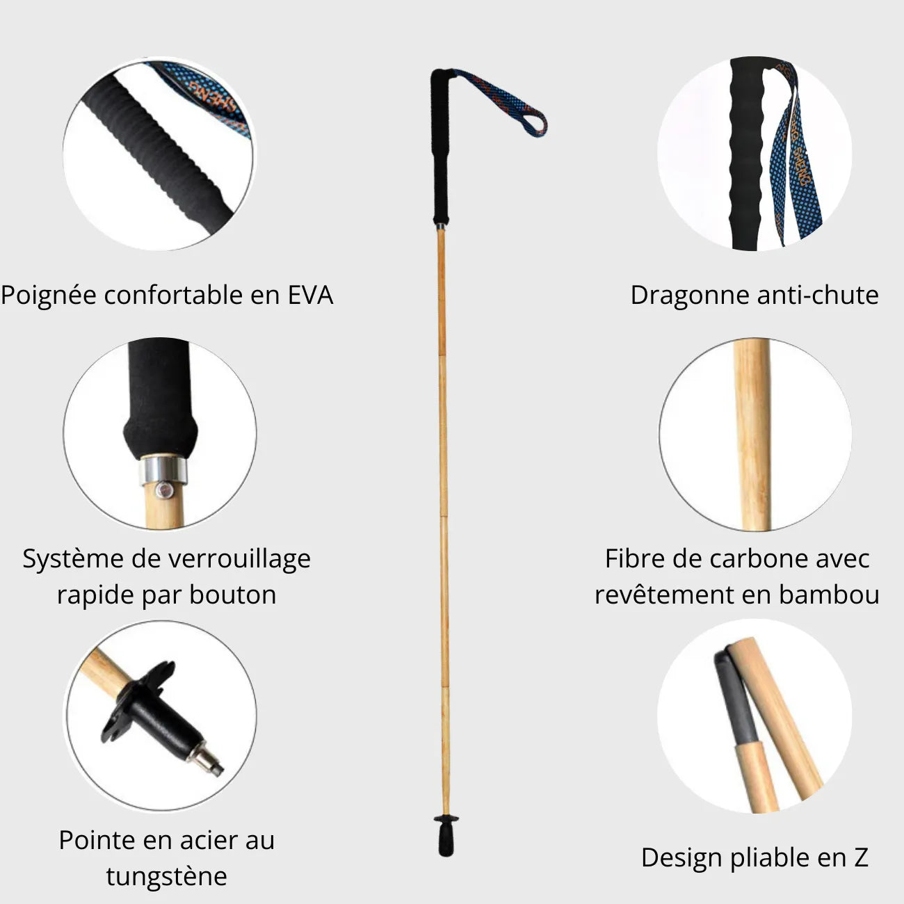 Folding Trekking Poles in Carbon Fibre | TrekWard
