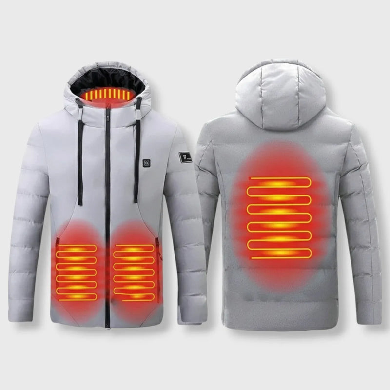 Heated Puffer Jacket with Hood