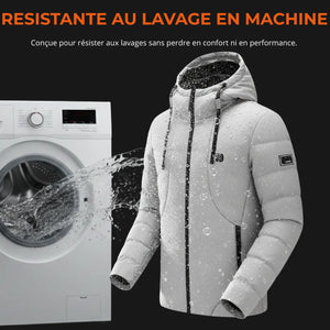 Heated Puffer Jacket with Hood | TrekWard