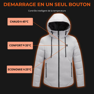 Heated Puffer Jacket with Hood | TrekWard