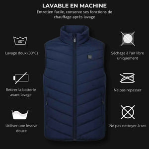 Blue Heated Vest with Battery | TrekWard