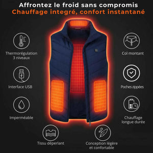 Blue Heated Vest with Battery | TrekWard