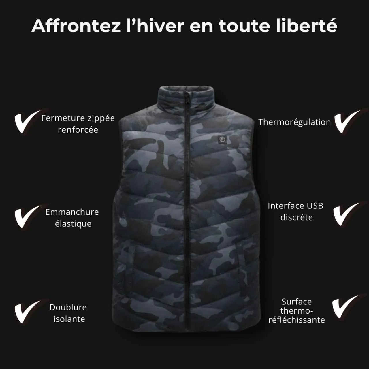 Heated Vest in Camouflage | TrekWard