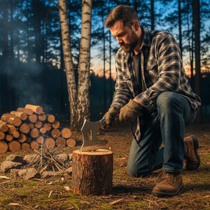Survival Axe with Wooden Handle | TrekWard