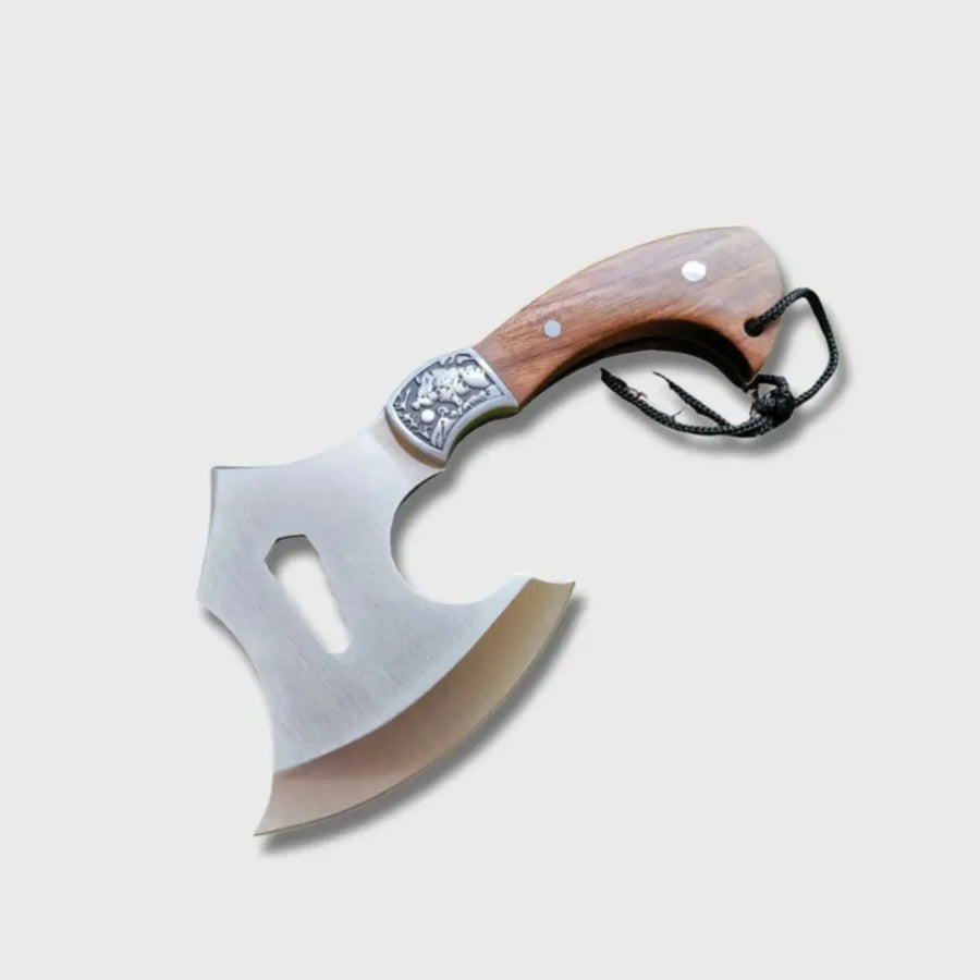 Survival Axe with Wooden Handle