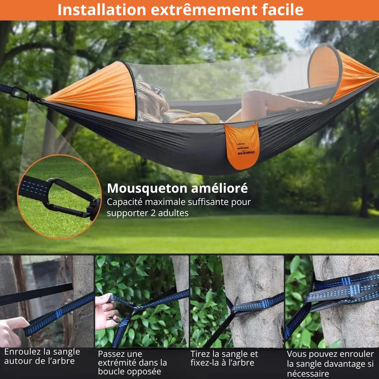 Hanging Hammock with Canopy | TrekWard