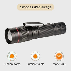 Rechargeable Torch with Zoom | TrekWard