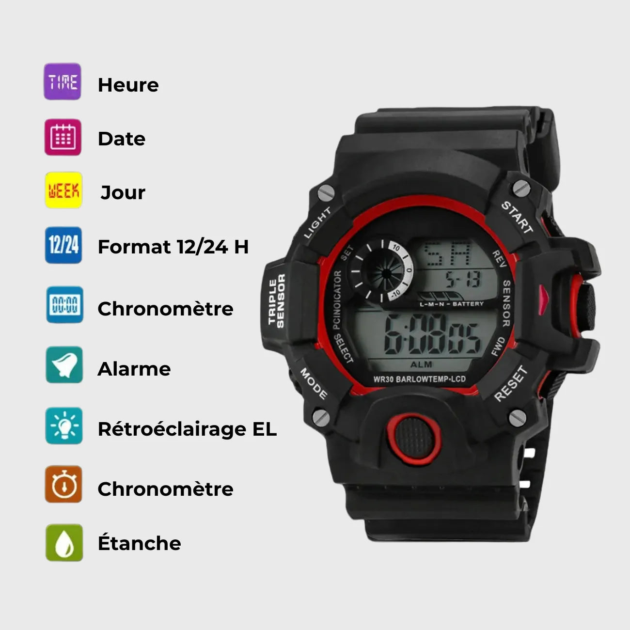 Sport Men'sWatch Digital | TrekWard