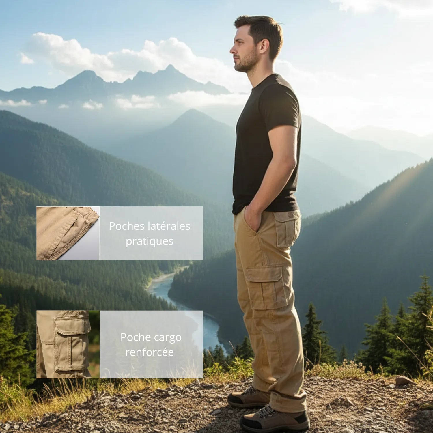 Men's Cargo Pants in Cotton | TrekWard