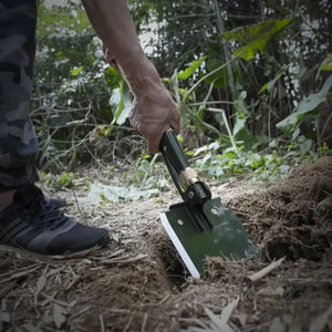 Hiking Folding Shovel with Wooden Handle | TrekWard