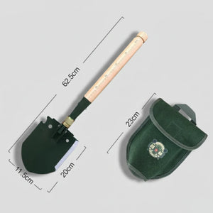 Hiking Folding Shovel with Wooden Handle | TrekWard