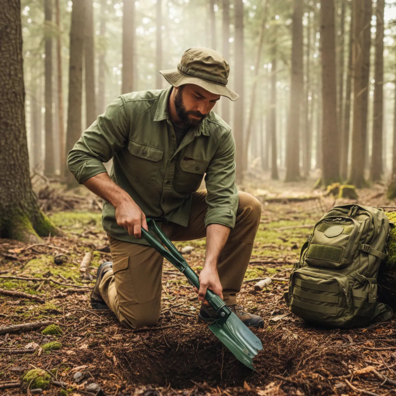Folding Shovel 4 in 1 Steelblatt | TrekWard