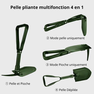 Folding Shovel 4 in 1 Steelblatt | TrekWard