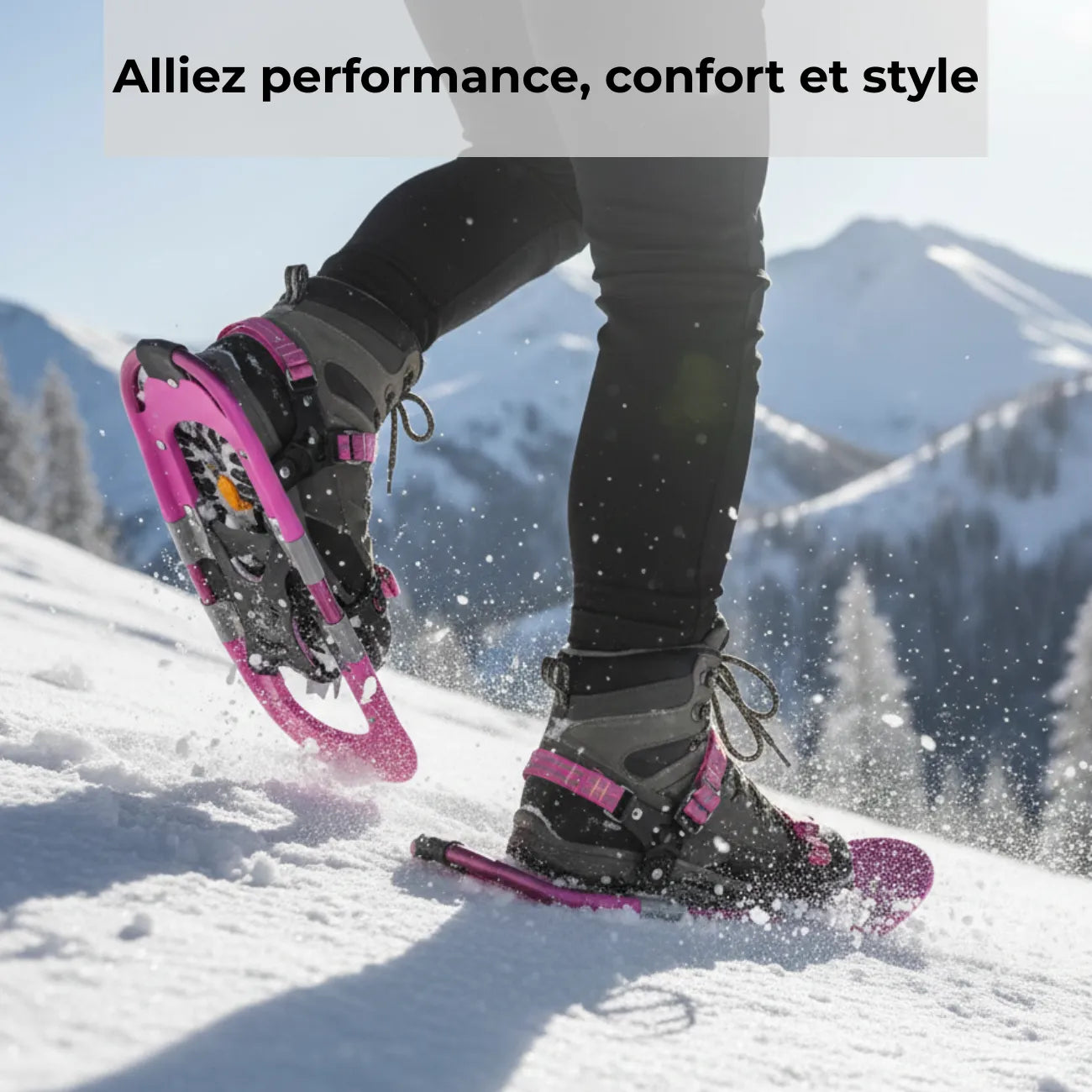 Pink Snowshoes with Heel Lift | TrekWard