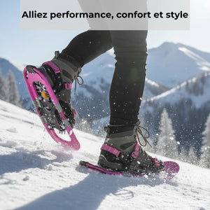 Pink Snowshoes with Heel Lift | TrekWard