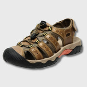 Leather Hiking Sandals with Grip Sole