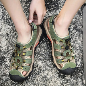 Leather Hiking Sandals with Grip Sole | TrekWard