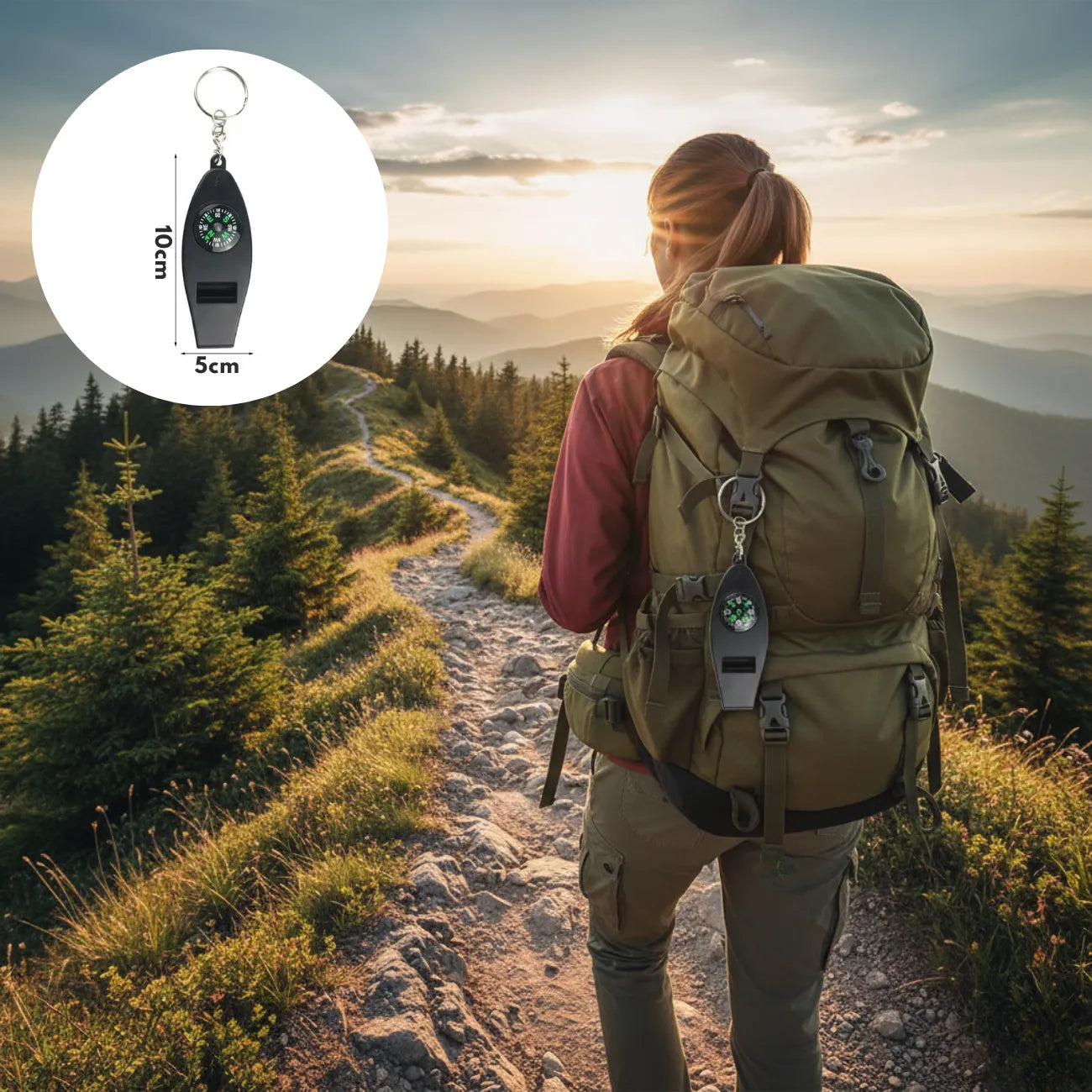 Whistle with Compass 4 in 1 | TrekWard