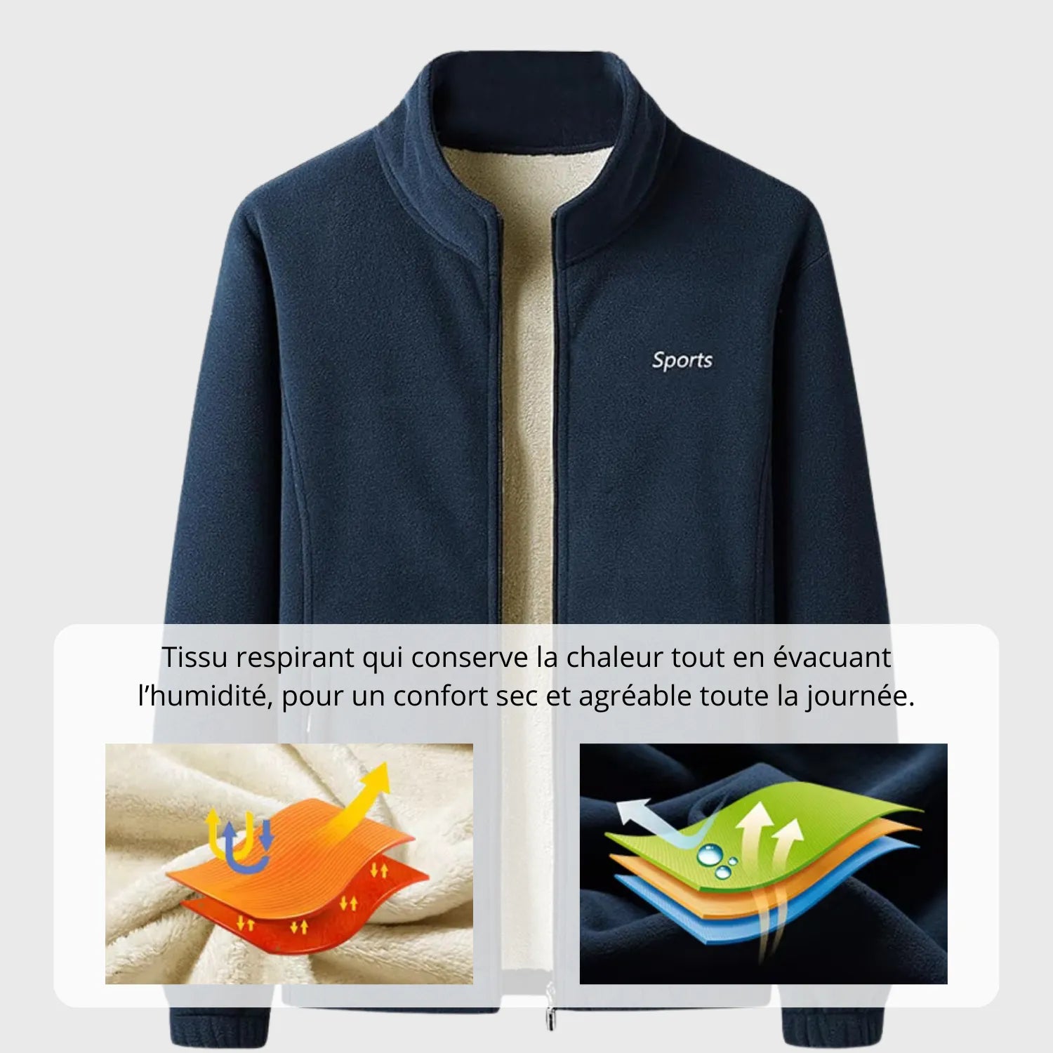 Sport Fleece Bomber Jacket | TrekWard