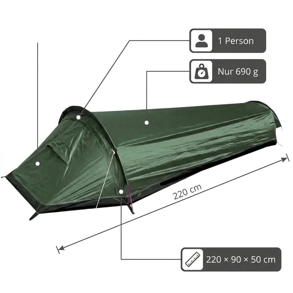 Ultralight 1P Bivy Tent | TrekWard