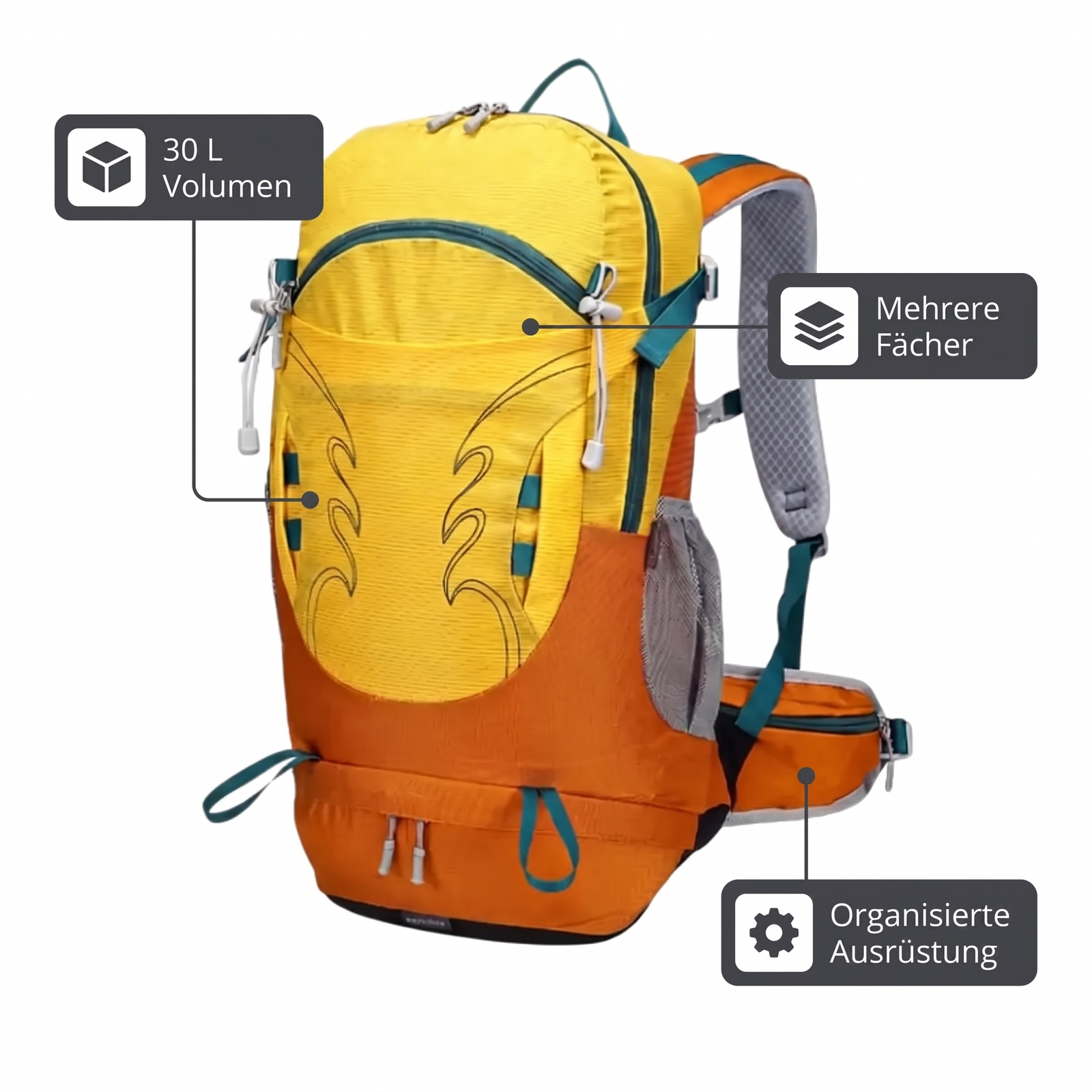 Hiking Backpack 30L for Outdoor | TrekWard
