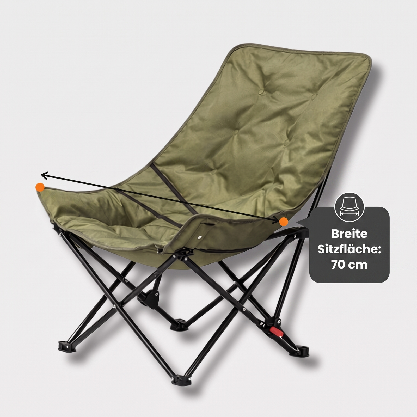 Camping Chair with Adjustable Backrest | TrekWard