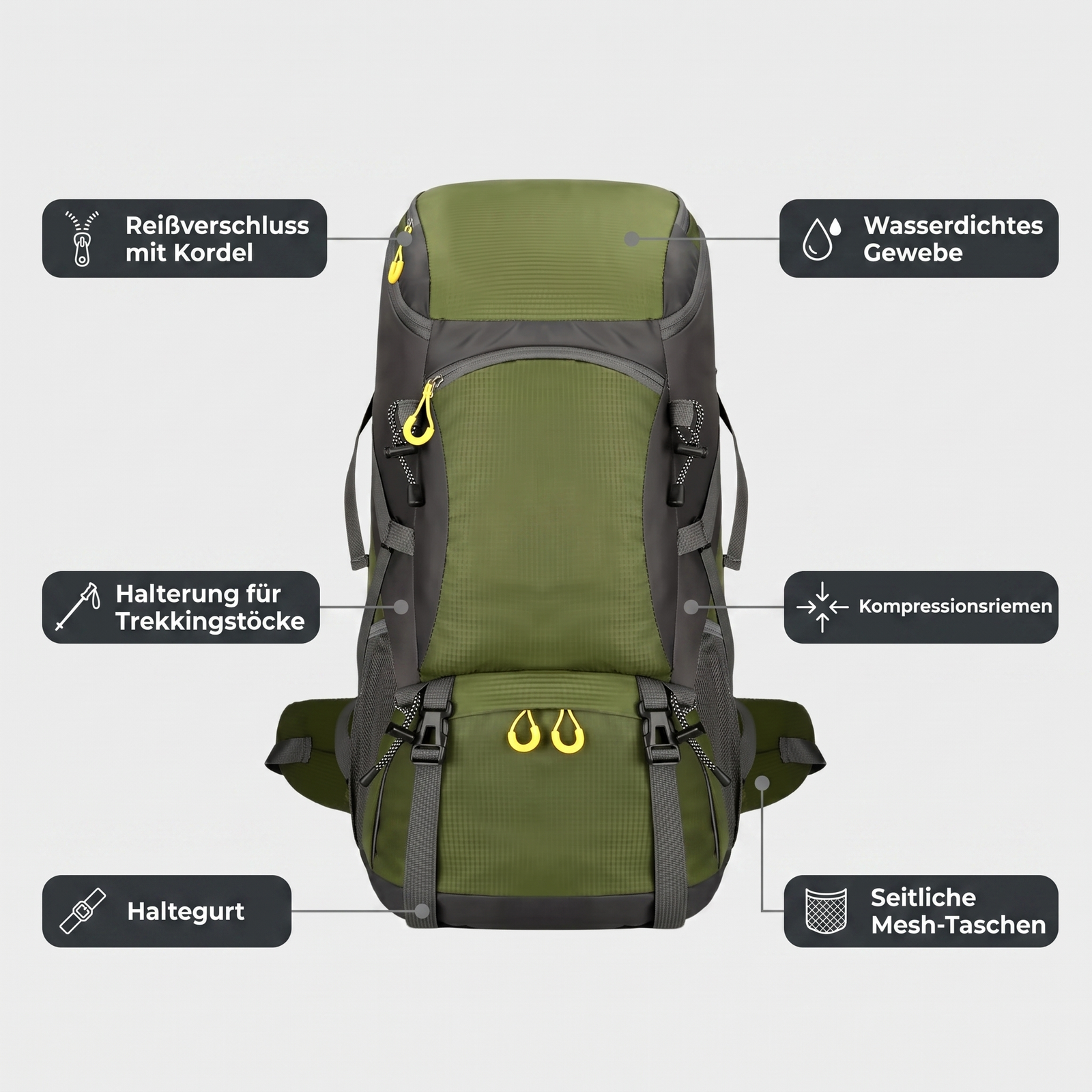 Hiking Backpack 50L Trekking | TrekWard