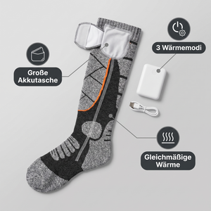 Long Heated Hiking Socks with Battery | TrekWard