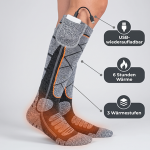 Long Heated Hiking Socks with Battery | TrekWard