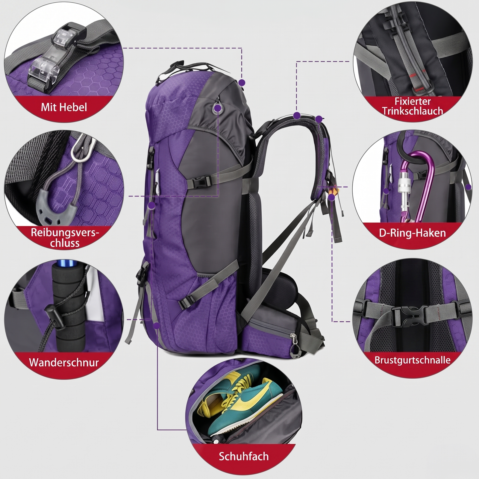 Waterproof Mountain Backpack 60L | TrekWard