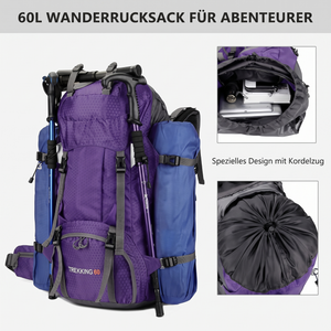 Waterproof Mountain Backpack 60L | TrekWard