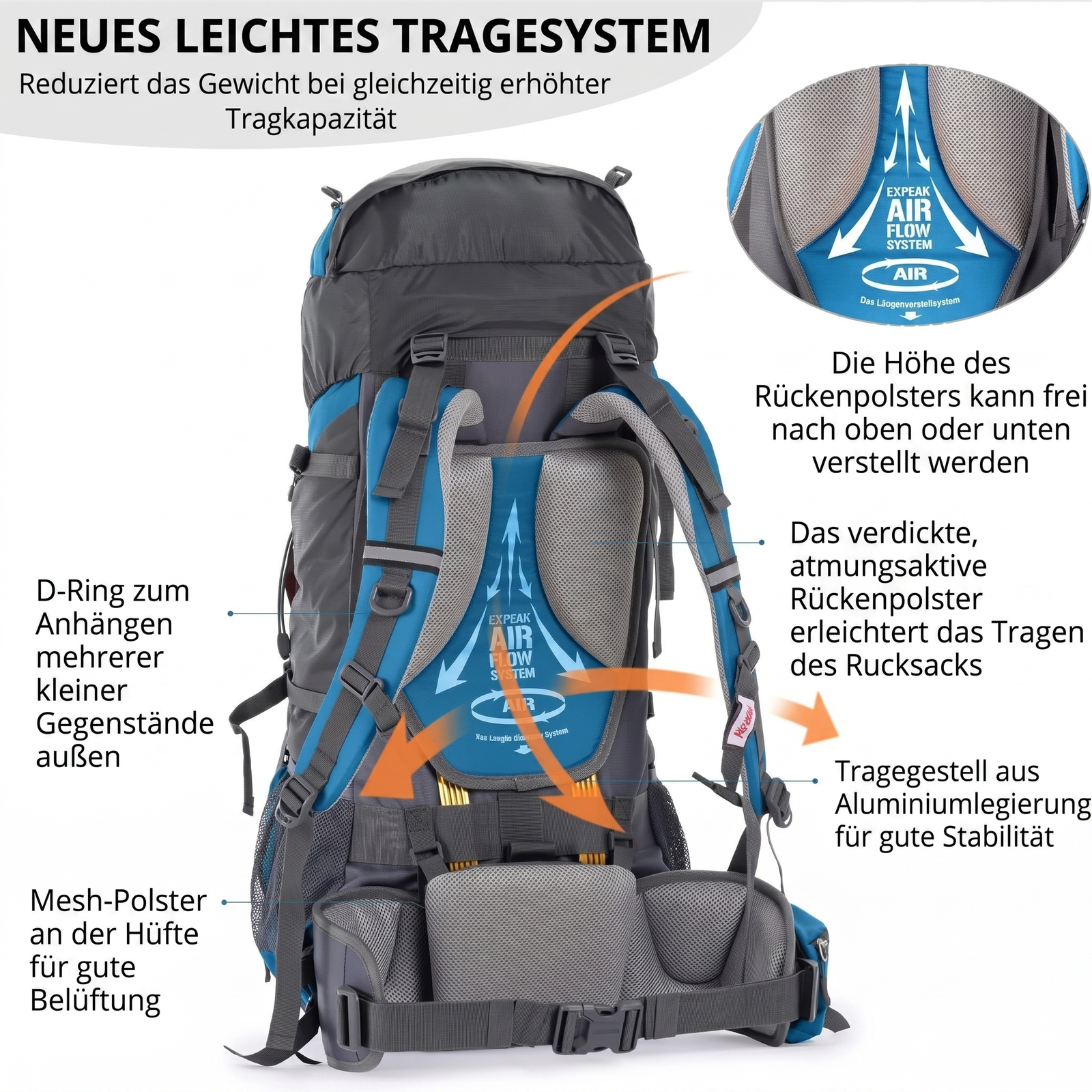 Trekking Backpack 70L Touring | TrekWard