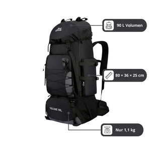 Trekking Backpack 90L Outdoor | TrekWard