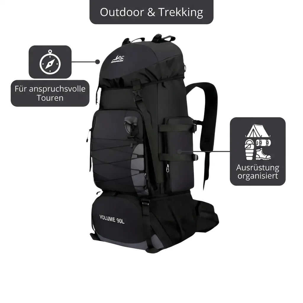 Trekking Backpack 90L Outdoor | TrekWard